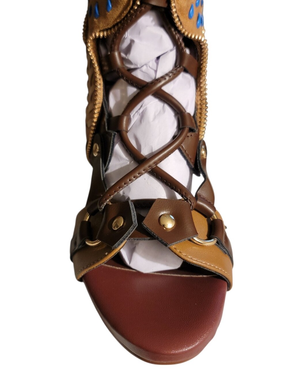 Azalea Wang Lace-Up Stiletto Sandal NWB - Picture 6 of 7